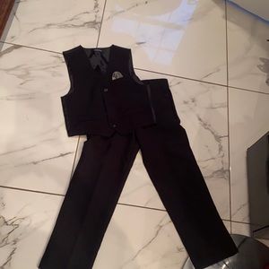 Black dress vest with black pants